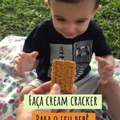 Biscoito cream cracker para bebês de 1 ano