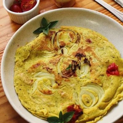 Recipe of chickpea omelette on the DeliRec recipe website