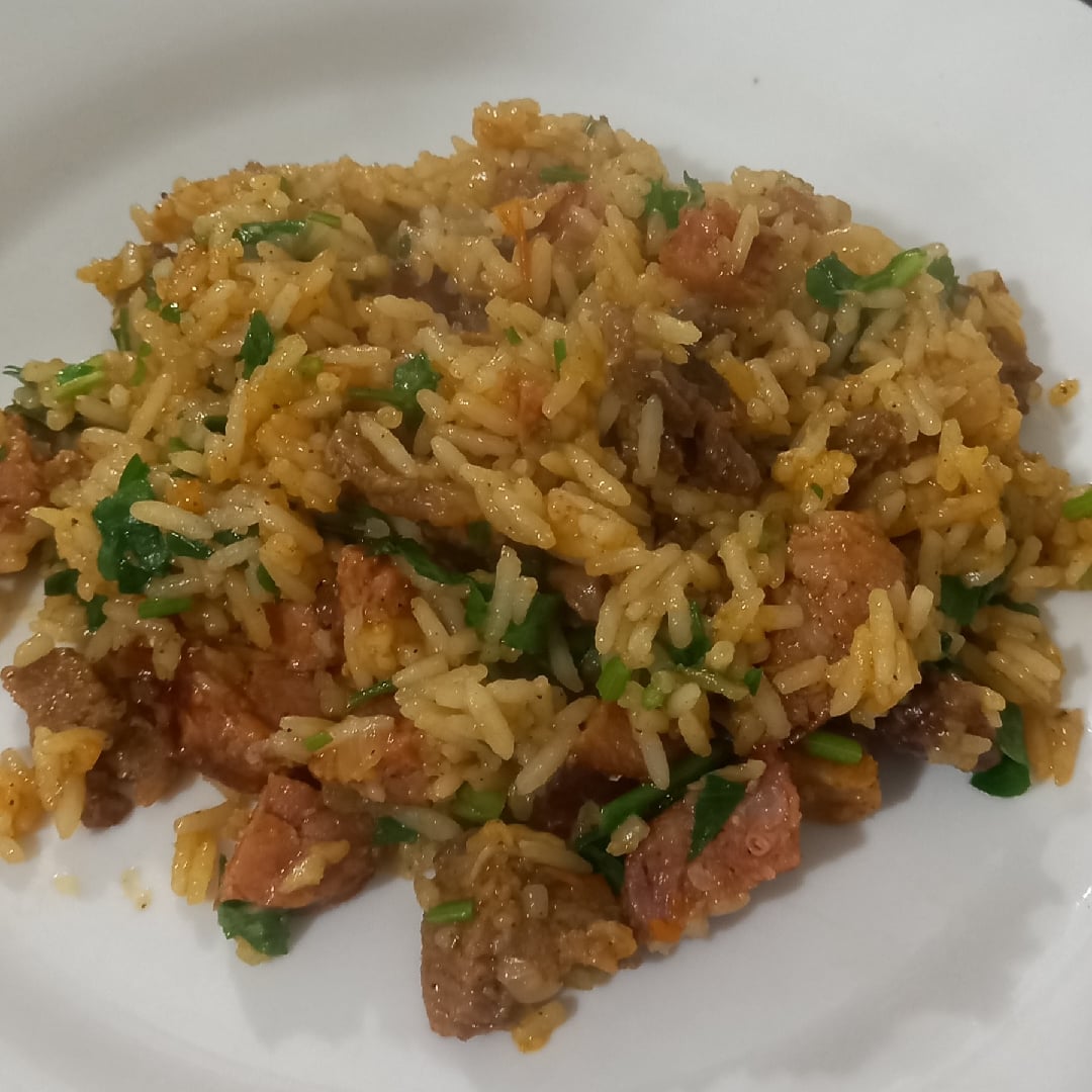 Photo of the Carreteiro rice with leftover barbecue – recipe of Carreteiro rice with leftover barbecue on DeliRec