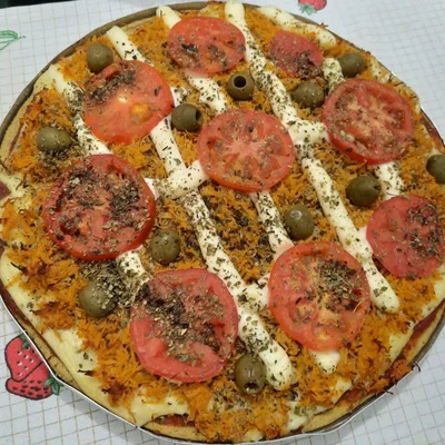 Recipe of fit pizza on the DeliRec recipe website