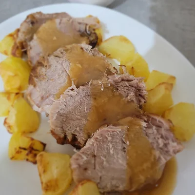 Recipe of ham with potatoes on the DeliRec recipe website