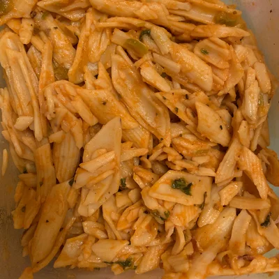 Recipe of Penne pasta with simple sauce on the DeliRec recipe website
