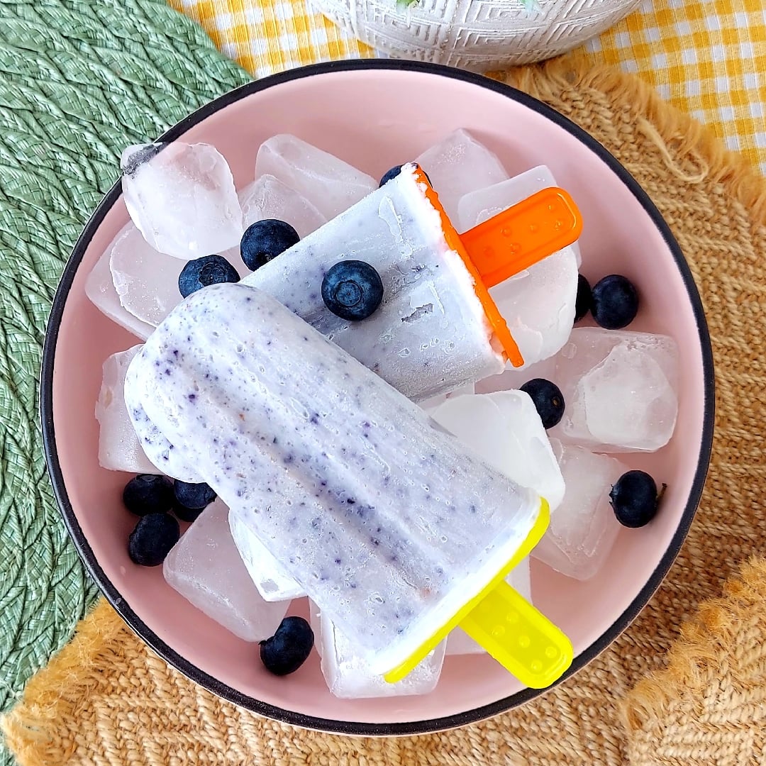 Photo of the Blueberries and Coconut Popsicle – recipe of Blueberries and Coconut Popsicle on DeliRec