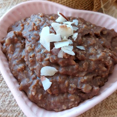 Recipe of Cocoa and Coconut Protein Porridge on the DeliRec recipe website