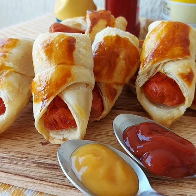 Recipe of sausage puff pastry on the DeliRec recipe website