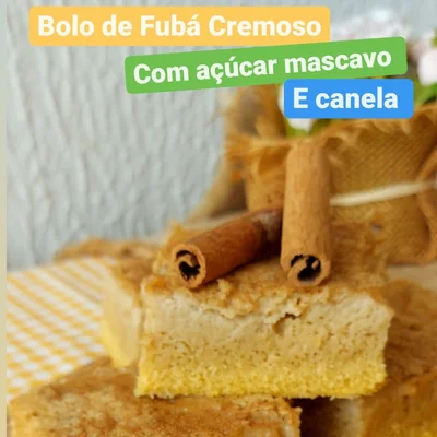 Recipe of Creamy Cornmeal Cake with Brown Sugar and Cinnamon on the DeliRec recipe website