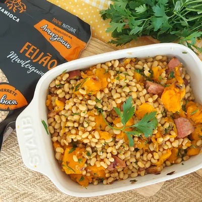 Recipe of Manteiguinha Beans with Pumpkin and Pepperoni Rapidex on the DeliRec recipe website