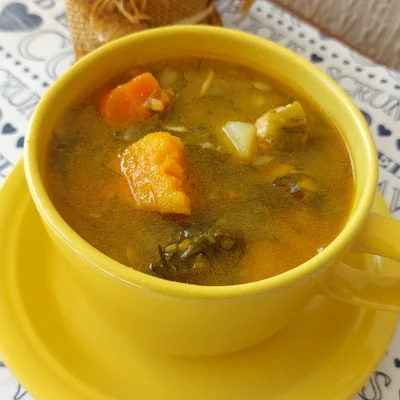 Recipe of Vegetable soup with pumpkin on the DeliRec recipe website