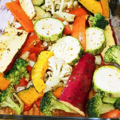 Recipe of Oven roasted vegetables on the DeliRec recipe website
