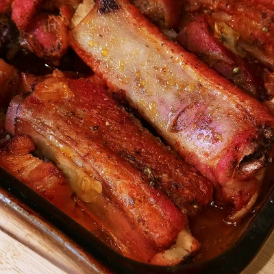 Recipe of Roasted ribs with bacon on the DeliRec recipe website