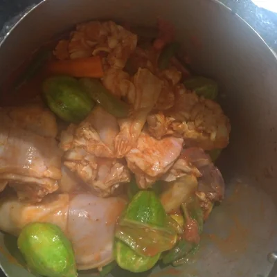 Recipe of chicken with vegetables on the DeliRec recipe website