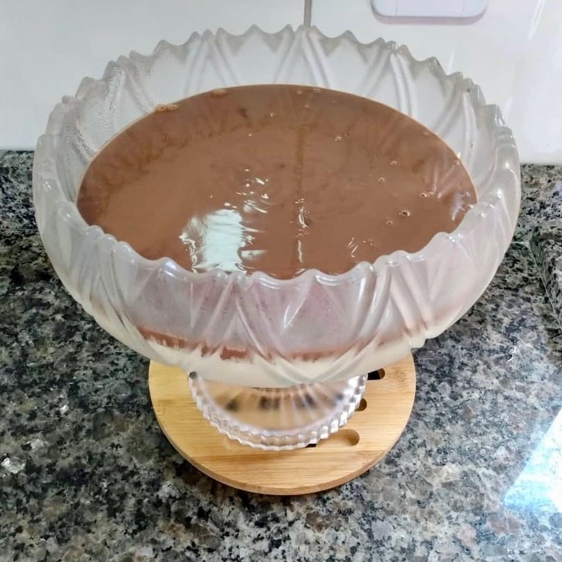 Foto da Mousse de maracujá com ganache de chocolate  - receita de Mousse de maracujá com ganache de chocolate  no DeliRec