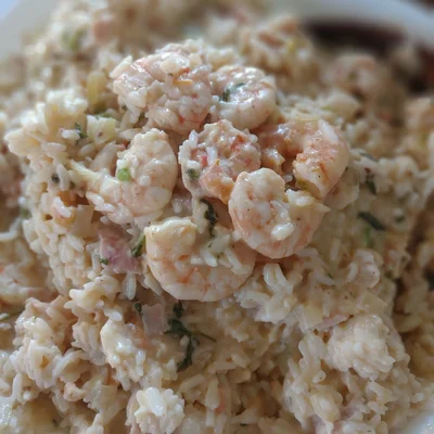Recipe of Creamy Rice with Shrimp on the DeliRec recipe website