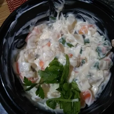 Recipe of salad with mayonnaise on the DeliRec recipe website