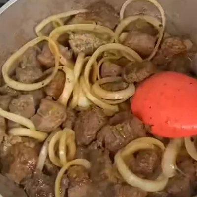 Recipe of Seasoned meat with onions on the DeliRec recipe website
