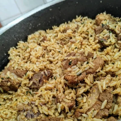 Recipe of pork rib rice on the DeliRec recipe website