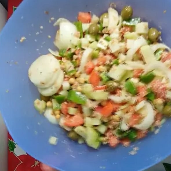 Foto da Salada com palmito - receita de Salada com palmito no DeliRec