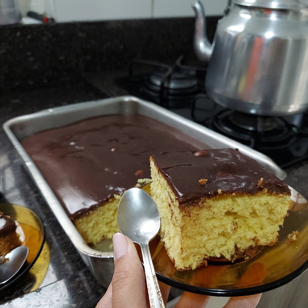 Photo of the Corn cake with chocolate icing – recipe of Corn cake with chocolate icing on DeliRec