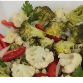 Foto da salada de brócolis e couve-flor no vapor. - receita de salada de brócolis e couve-flor no vapor. no DeliRec