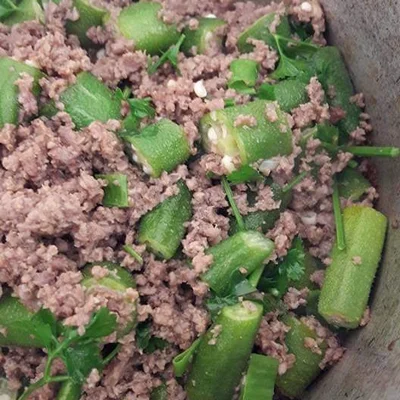 Recipe of Meat With Okra on the DeliRec recipe website
