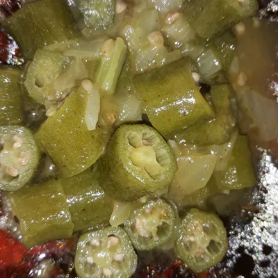 Recipe of Okra with onion on the DeliRec recipe website