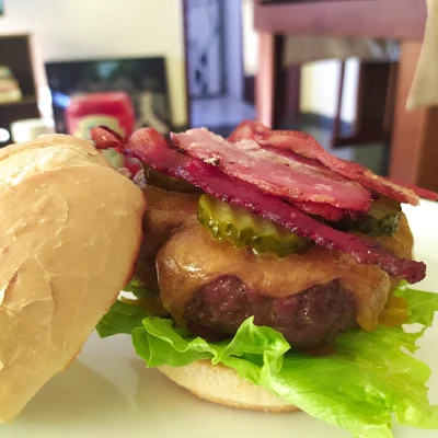 Recipe of fast burger on the DeliRec recipe website