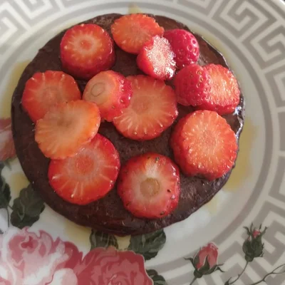 Recipe of Fit Cocoa and Strawberry Pancake on the DeliRec recipe website