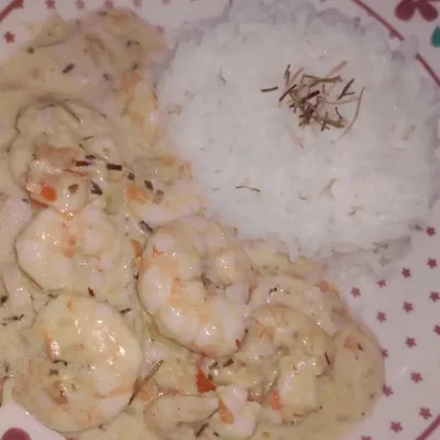 Recipe of creamy shrimp on the DeliRec recipe website