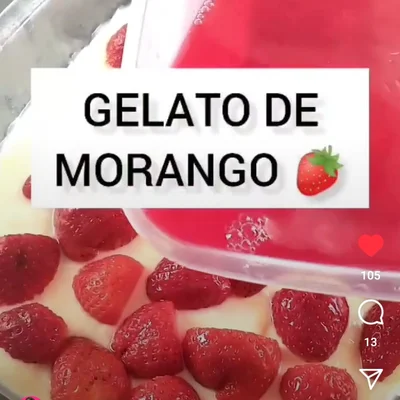 Recipe of Strawberry Gelato 🍓 on the DeliRec recipe website