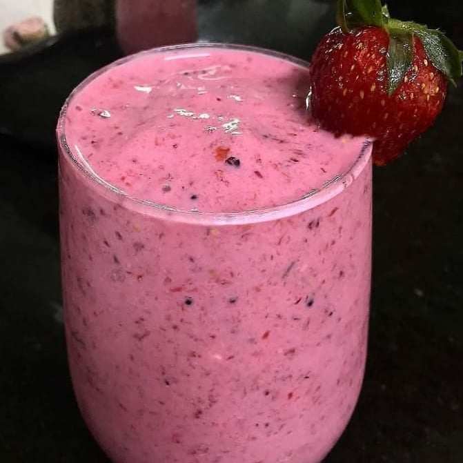 Photo of the Banana smoothie with berries – recipe of Banana smoothie with berries on DeliRec