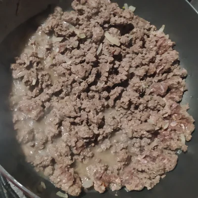 Recipe of braised ground beef on the DeliRec recipe website