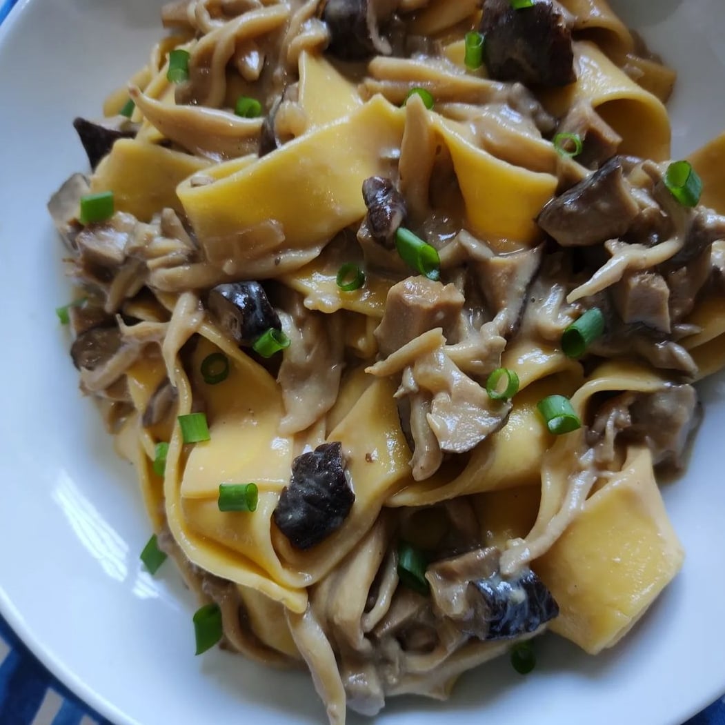 Photo of the Pappardelle with mushrooms in butter – recipe of Pappardelle with mushrooms in butter on DeliRec