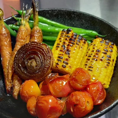 Recipe of oven-roasted vegetables on the DeliRec recipe website
