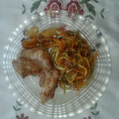 Recipe of Zucchini and carrot spaghetti on the DeliRec recipe website