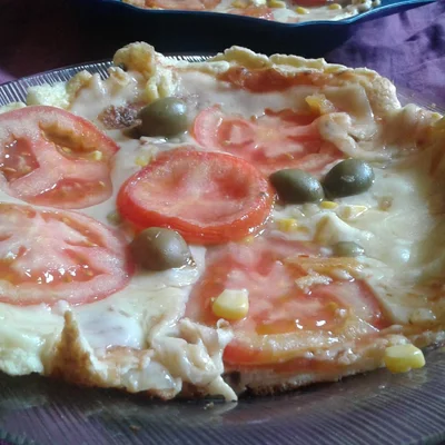 Receita de Pizza de omelete no site de receitas DeliRec