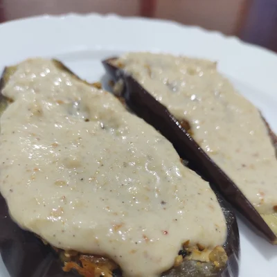 Recipe of Eggplant stuffed with chestnut sauce on the DeliRec recipe website