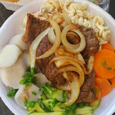 Recipe of Steak with onions on the DeliRec recipe website