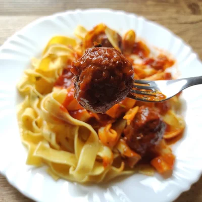 Recipe of Spaghetti with meatballs 🍝 on the DeliRec recipe website