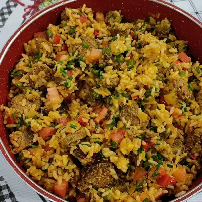 Recipe of Rice Meat Meat on the DeliRec recipe website