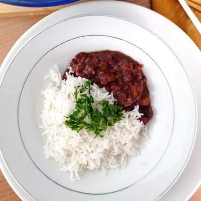 Recipe of Adzuki Beans with Soy Protein on the DeliRec recipe website