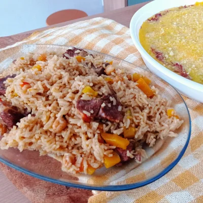 Recipe of Rice with ribs and chickpeas on the DeliRec recipe website