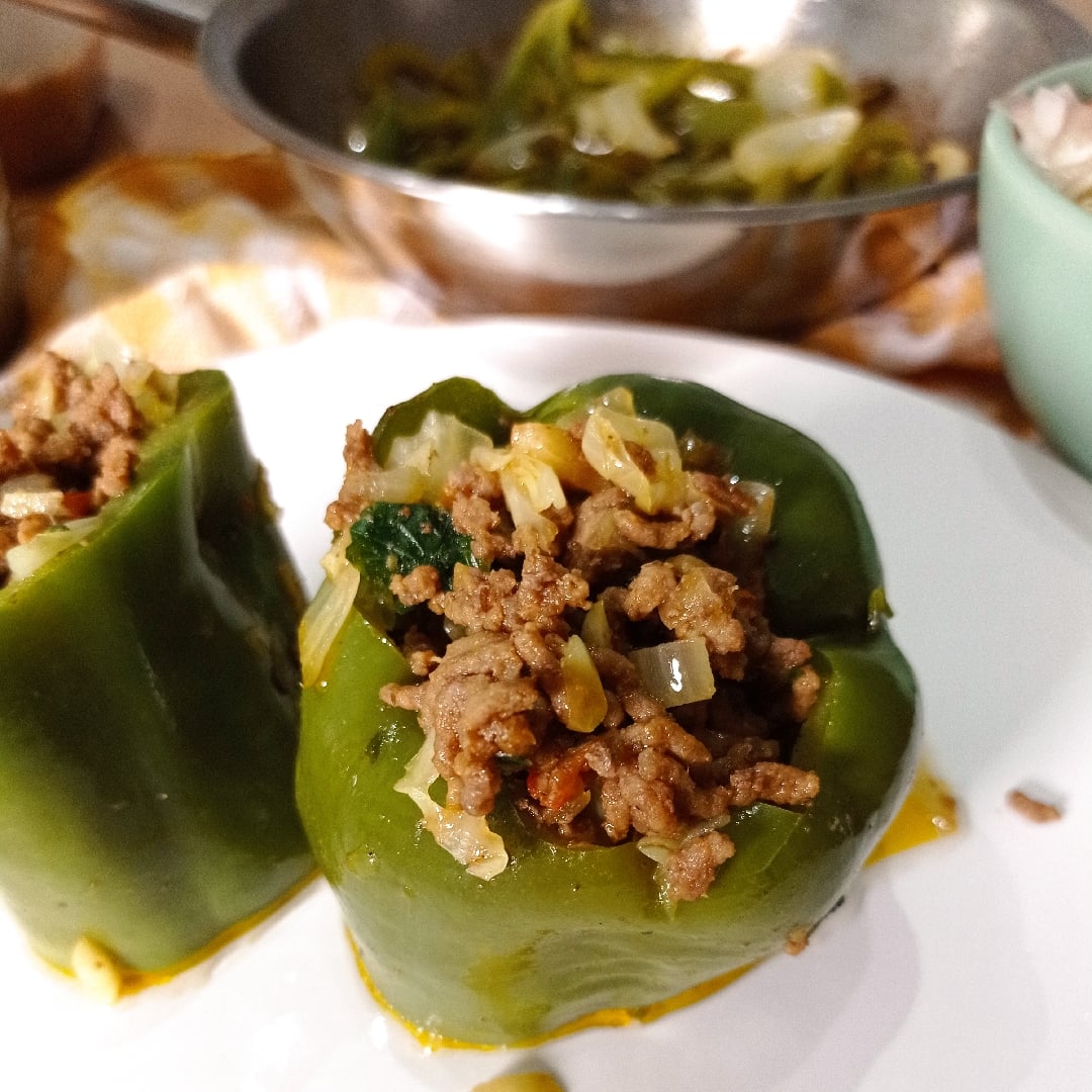 Photo of the Peppers stuffed with minced meat and cabbage – recipe of Peppers stuffed with minced meat and cabbage on DeliRec