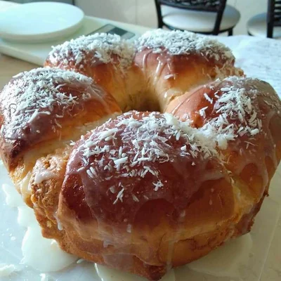 Recipe of Fluffy donut with coconut filling on the DeliRec recipe website
