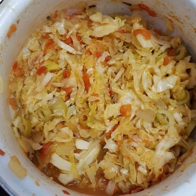 Recipe of Braised cabbage on the DeliRec recipe website