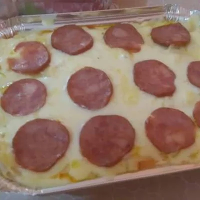 Recipe of pepperoni lasagna on the DeliRec recipe website