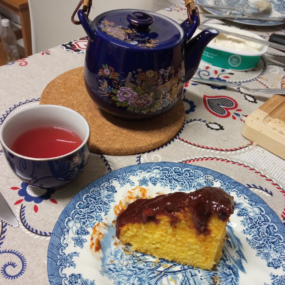 Photo of the Cornmeal Cake with Guava in the Airfryer – recipe of Cornmeal Cake with Guava in the Airfryer on DeliRec