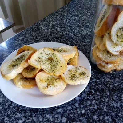 Recipe of toast with oregano on the DeliRec recipe website