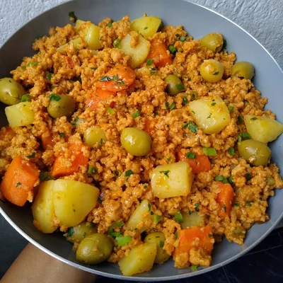 Recipe of Soy Protein with Carrots and Potatoes on the DeliRec recipe website