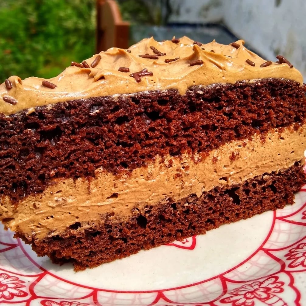 Photo of the Chocolate cake with coffee whipped cream – recipe of Chocolate cake with coffee whipped cream on DeliRec