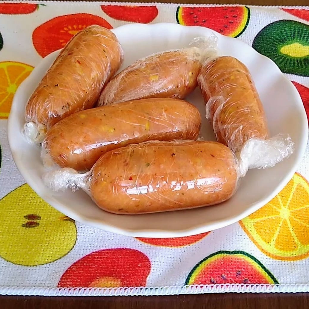 Photo of the homemade chicken sausage – recipe of homemade chicken sausage on DeliRec